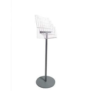 Floor standing brochure holder with 12 pockets 1/3 A4 - Image 4