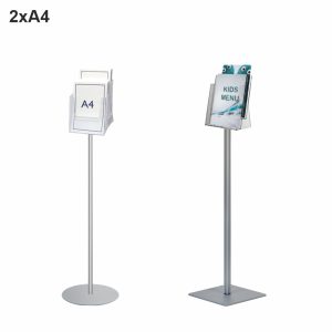 Espositore portadepliant piantana 2 tasche a4 verticale
