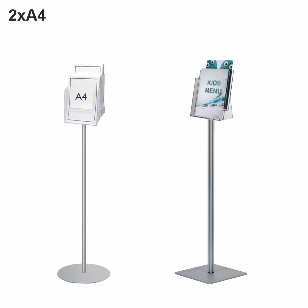 Espositore portadepliant piantana 2 tasche a4 verticale