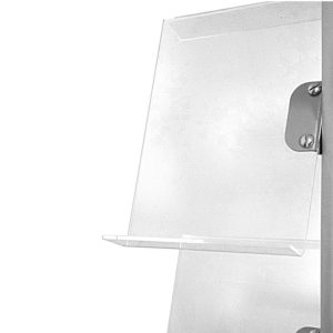 Ripiano inclinabile porta depliant A4 in plexy per espositore da pavimento ALMA021 - immagine 1