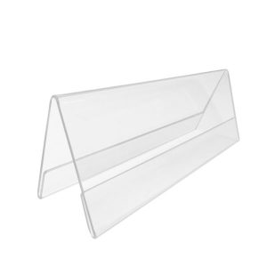 Portanome - Segnaposto a "V" trasparente - 12pz - immagine 1