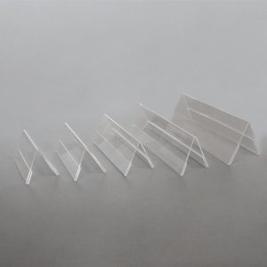 Portanome - Segnaposto a "V" trasparente - 12pz - immagine 2