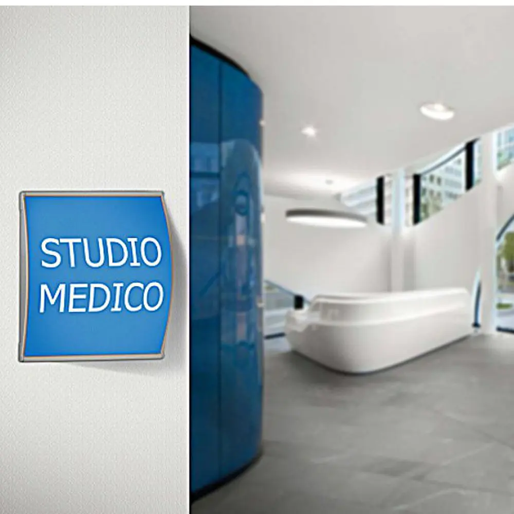 Targa a parete da 15 cm per grafica intercambiabile