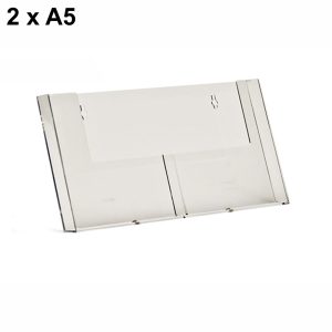 Portadepliant da parete 2 tasche A5 affiancate - immagine 1