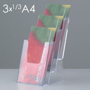 Desktop brochure holder. 3 pockets 1/3 of A4 - Image 1