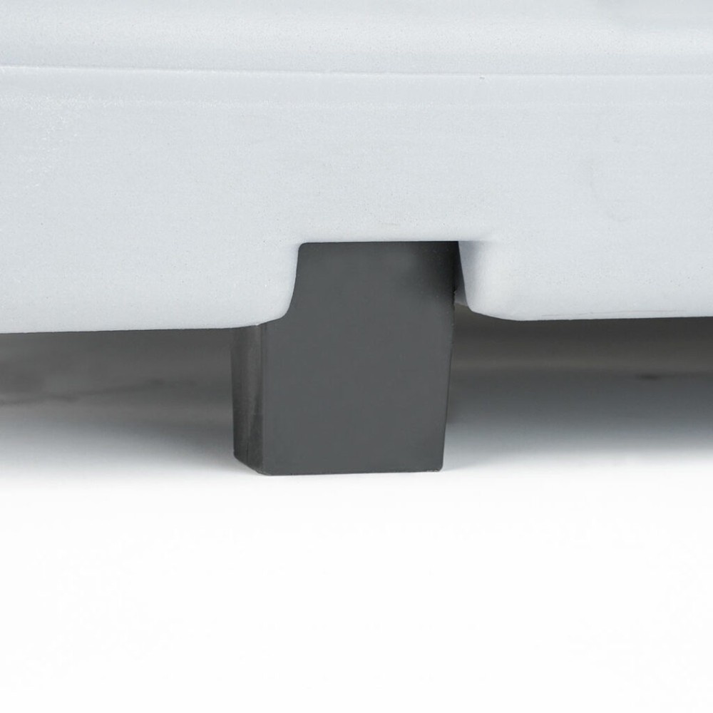 Cornice scatto bifacciale con base zavorrabile e molle anti vento dettaglio base