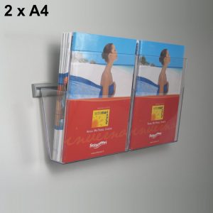 Portadepliant con barra di supporto a parete "Economy" 2 tasche A4 (21x29.7 cm.) - immagine 1