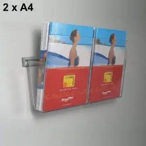 Wall brochure holder ECONOMY Line. 2 pockets A4 (21x29.7 cm.) - Image 1