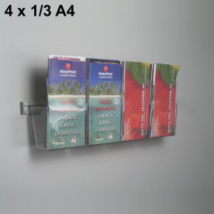 Wall brochure holder ECONOMY Line. 4 pockets A6 (10.5x15 cm.) - Image 1