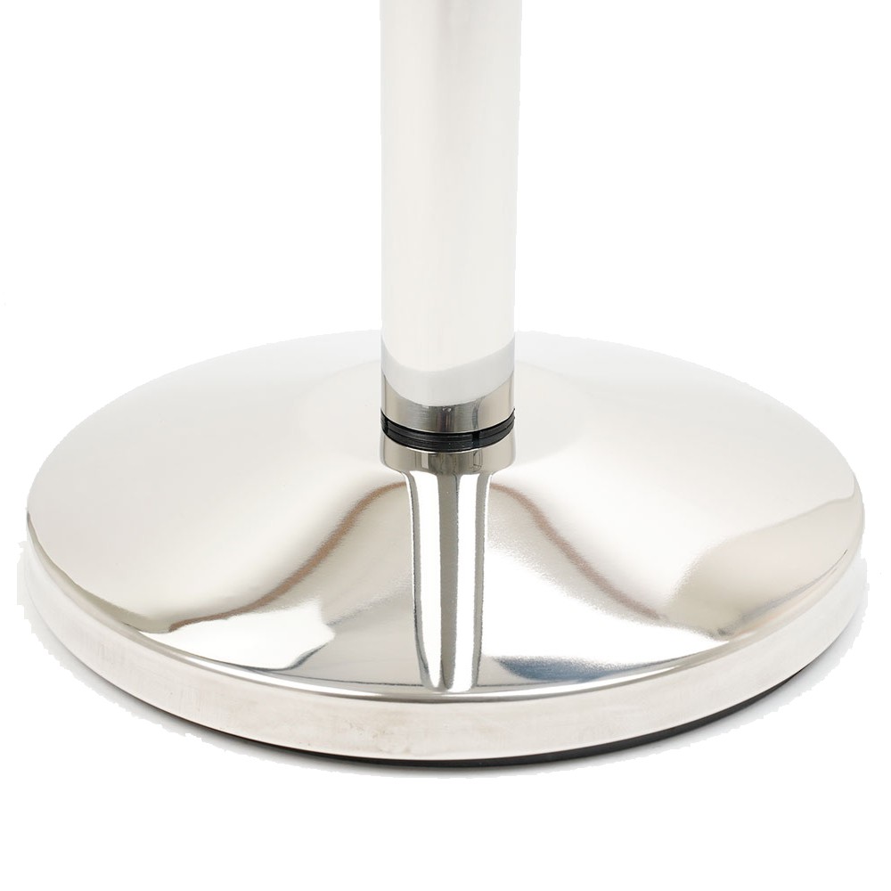 Colonnina segna percorso in acciaio silver per corda dettaglio base