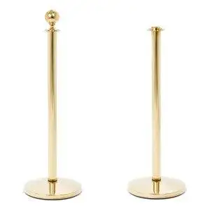 Rope Stand barrier post "Theatre Gold" - Image 1