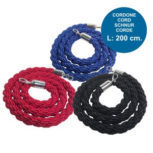 Cordone intrecciato per colonnine segnapercorso serie Theatre Silver - immagine 1