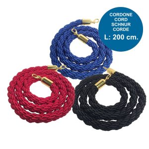 Cordone intrecciato per colonnine segnapercorso serie Theatre Gold – Image 1