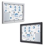 Bacheca da esterno con certificazione IP56 apertura a ribalta disponibile in due colori e vari formati