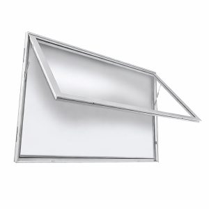 Bacheca da esterno con apertura a ribalta silver