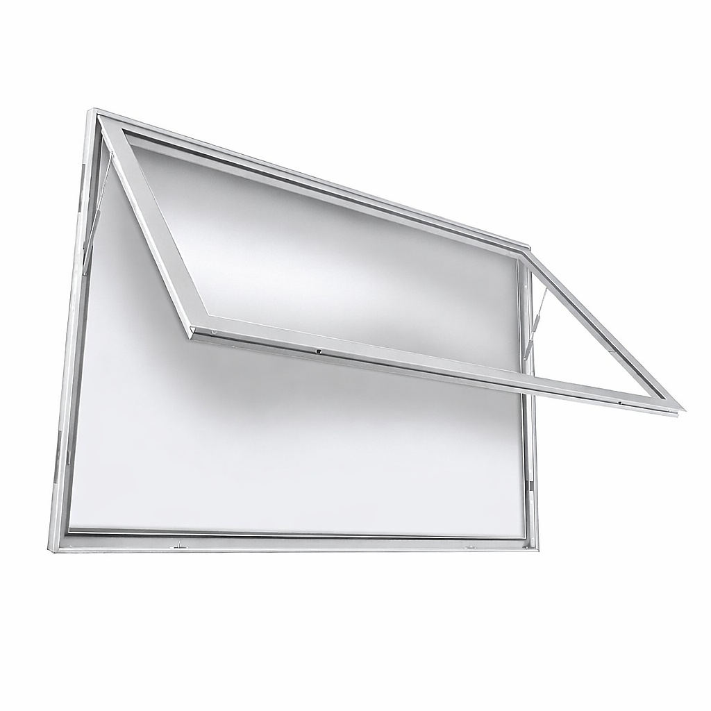 Bacheca da esterno con apertura a ribalta silver