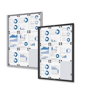 Tableau d'affichage magnétique avec ouverture pliante
