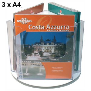 Portadepliant da banco girevole 3 tasche formato A4 – Image 1