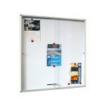 bacheca magnetica da interno con ante scorrevoli in vetro temprato fondo scrivibile linea economy