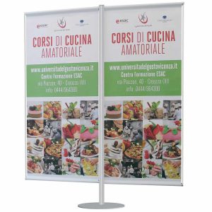 espositore porta banner doppio per bandiere bidacciali 2
