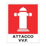 Cartello alluminio 250x310 attacco vv ff