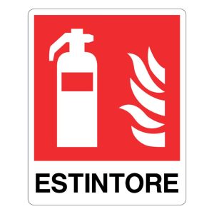 Cartello alluminio 250x310 estintore
