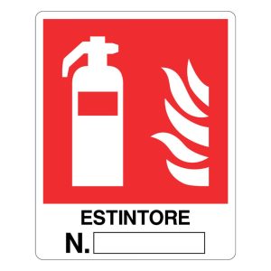 Cartello alluminio 250x310 estintore n