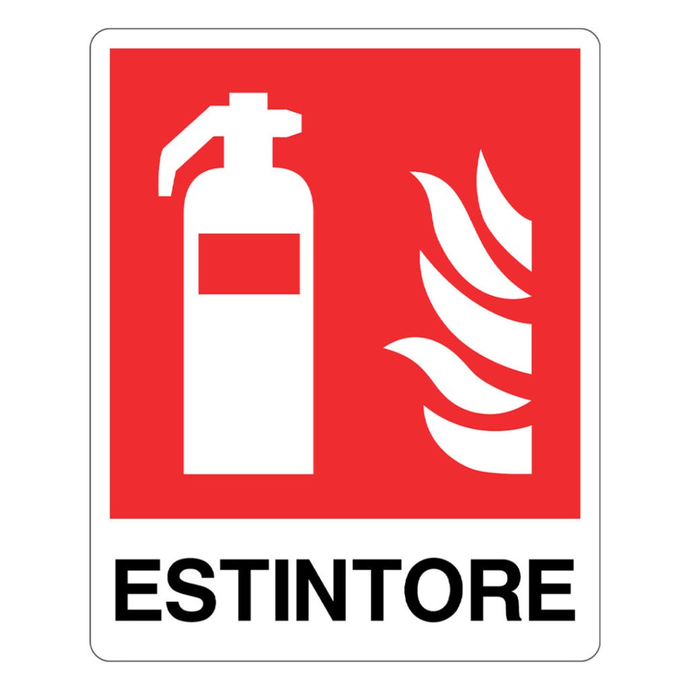 Cartello alluminio 250x310 estintore