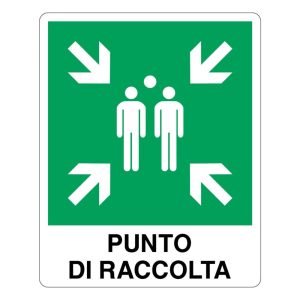 Cartello alluminio 250x310 punto di raccolta
