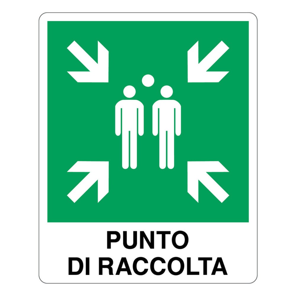 Cartello alluminio 250x310 punto di raccolta