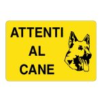 Cartello alluminio 300x200 attenti al cane