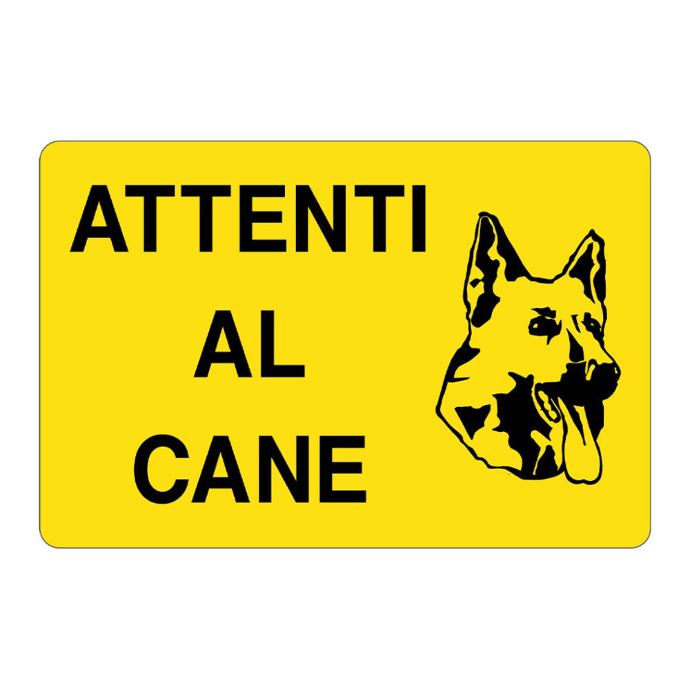 Cartello alluminio 300x200 attenti al cane
