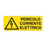 Cartello alluminio 330x125 pericolo corrente elettrica