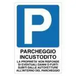 Cartello alluminio 333x500 parcheggio incustodito