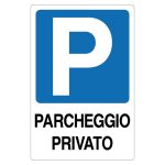 Cartello alluminio 333x500 parcheggio privato