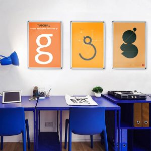 Cornice a scatto da parete A3 angolo tondo - immagine 2