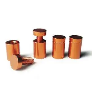 Blister di 4 distanziali MAXI in alluminio lucido GOLD ramato - immagine 1