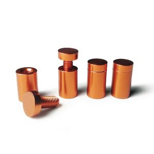 Blister di 4 distanziali in alluminio GOLD ramato - immagine 1