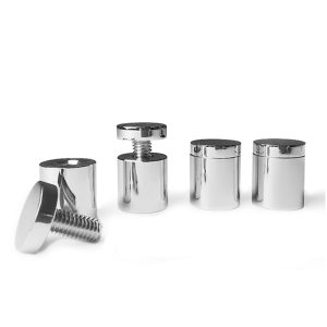 Blister di 4 distanziali MAXI in ottone cromato lucido - immagine 1