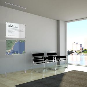 Message Display ceiling hanging sign with sliding guide - Image 4