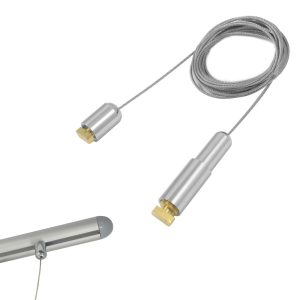 Portamessaggi con doppio attacco soffitto/pavimento per guida scorrevole - immagine 1