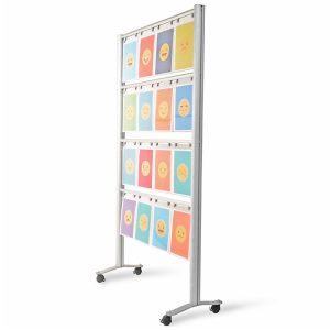 Espositore pubblicitario su ruote 16 tasche A4 verticale - immagine 1