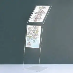 Reading desk  floor stand with 2 pockets A4 (21 x 29.7 cm.) , L base - Image 4