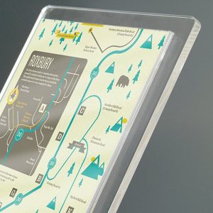 Leggio da pavimento ad una tasca formato A4 (21 x 29.7 cm.) con base a L - immagine 3