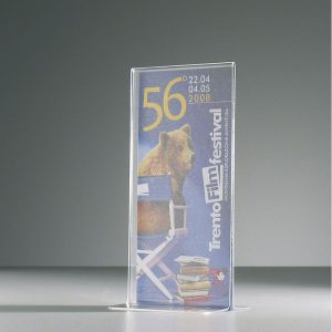 Portavvisi da banco bifacciale 1/3 A4 verticale (10x21 cm.) - immagine 1