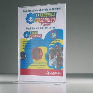 Portavvisi da banco bifacciale A5 verticale (15x21 cm.) - immagine 1