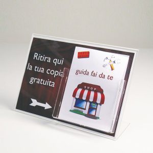 Desktop Brochure holder A4 horizzontal with A5 pocket - Image 1