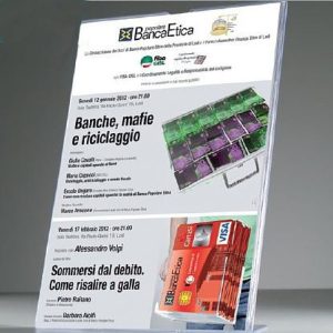Portavvisi da banco A4 verticale con tasca porta card verticale – Image 1