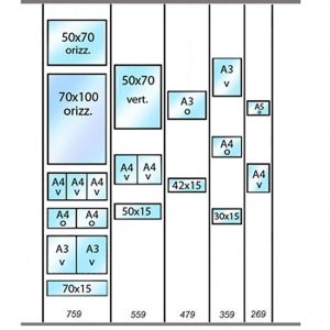 Tasche porta messaggi per sistema espositivo a cavetto o a sospensione - immagine 3