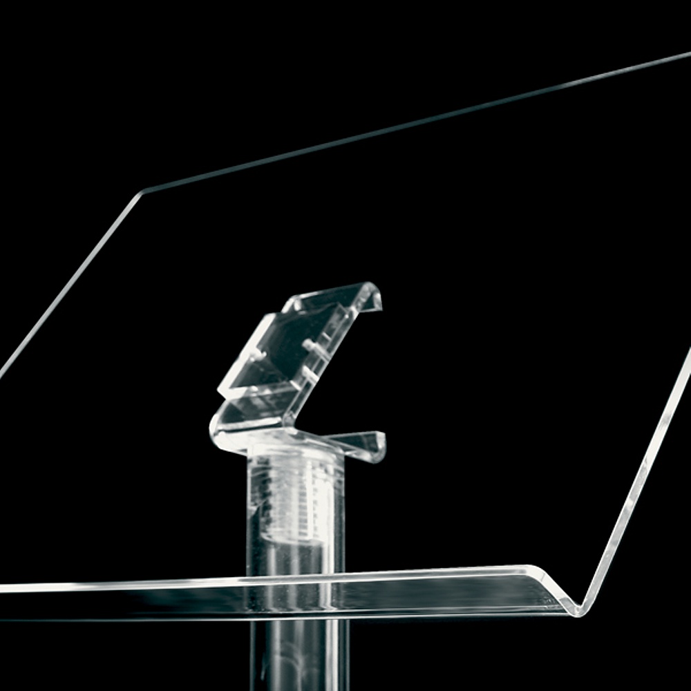 leggio pavimento plexiglass trasparente reggi libro a3 dettaglio